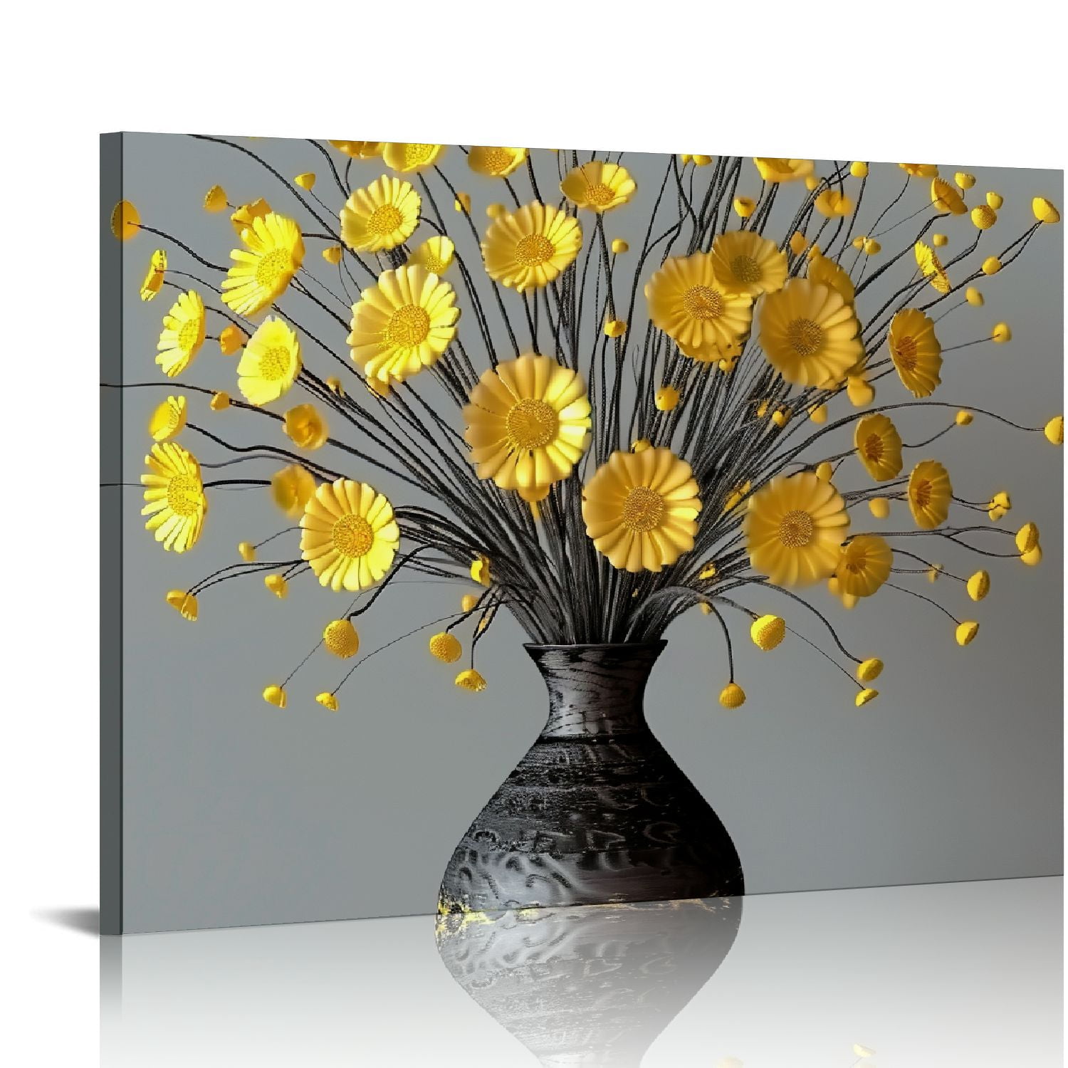 pratyus-yellow-floral-oil-paintings-modern-canvas-wall-decorations