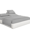 thumbnail image 1 of PRATYUX 24-inch Extra Deep Pockets Split Head Queen Sheet Set - 700-Thread Count 100% Organic Cotton - 4-PC Set - 34" Split, Light Grey Solid, 1 of 7