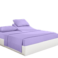 thumbnail image 1 of PRATYUX 24-inch Extra Deep Pockets Split Head Queen Sheet Set - 800-Thread Count 100% Organic Cotton - 4-PC Set - 30" Split, Lilac Solid, 1 of 7