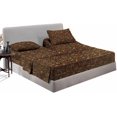 thumbnail image 1 of PRATYUX 30-inch Extra Deep Pockets Split Head Queen Sheet Set - 700-Thread Count 100% Organic Cotton - 4-PC Set - 28" Split, Leopard Print, 1 of 7