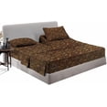 thumbnail image 1 of Pratyux 6-Piece Split Head Queen Sheet Set - 1000-Thread Count 100% Organic Cotton - Sheet Set - 15" Deep Pockets - 30" Split, Leopard Print, 1 of 7