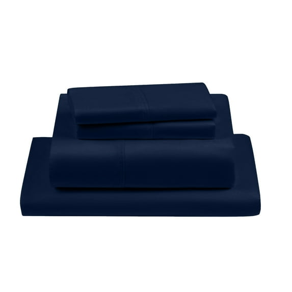 PRATYUX Cal-King 4-PC Sheet Set 1000-TC 100% Egyptian Cotton, 10 inch Deep Pockets - Navy Blue