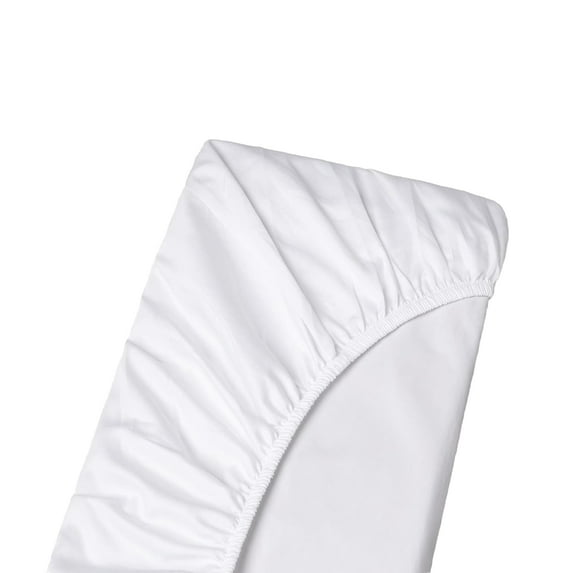 PRATYUX California Queen Size Percale Cotton Fitted Sheet Only - 800-Thread Count 100% Pure Percale Organic Cotton, 18 inches Deep Pockets Fitted Sheet, Soft, Percale Weave - White Color