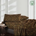 thumbnail image 1 of PRATYUX Full 3-PC (1 Fitted + 2 Pillowcases) Pure Organic Bed Sheet Set 700-Thread Count, 21" Deep Pockets - Leopard Print, 1 of 7