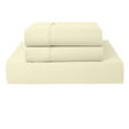 thumbnail image 1 of PRATYUX Full XL 3-PC (1 Fitted + 2 Pillowcases) Set 400-Thread Count Soft Breathable Sateen Weave Egyptian Cotton, 18" Deep - Ivory, 1 of 7