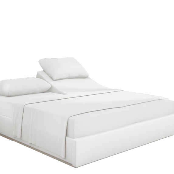 PRATYUX Percale Sheets - 30-inch Extra Deep Pockets Split Head Cal-King Sheet Set - 800-Thread Count 100% Organic Percale Cotton - 4-PC Set - 28" Split, Percale White