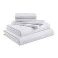 thumbnail image 1 of PRATYUX Percale Sheets - Olympic Queen 6-Piece Sheet Set 700-Thread Count 100% Pure Organic Percale Cotton, 25" Deep Pockets (1 Flat, 1 Fitted, 4 Pillowcases) - White Percale Sheets, 1 of 7