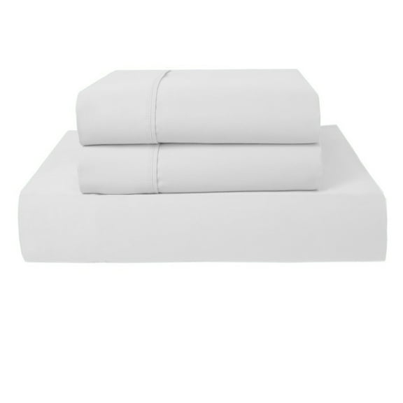 PRATYUX Queen 3-PC (1 Fitted + 2 Pillowcases) Set 400-Thread Count Soft Breathable Sateen Weave Egyptian Cotton, 28" Deep - White