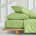 thumbnail image 1 of PRATYUX Queen 4-PC Organic Cotton Bed Sheet Set 800-Thread Count 100% Long Staple Cotton, 28 inch Deep Pockets [1 Flat, 1 Fitted Sheet, 2 Pillowcases] - Sage, 1 of 7