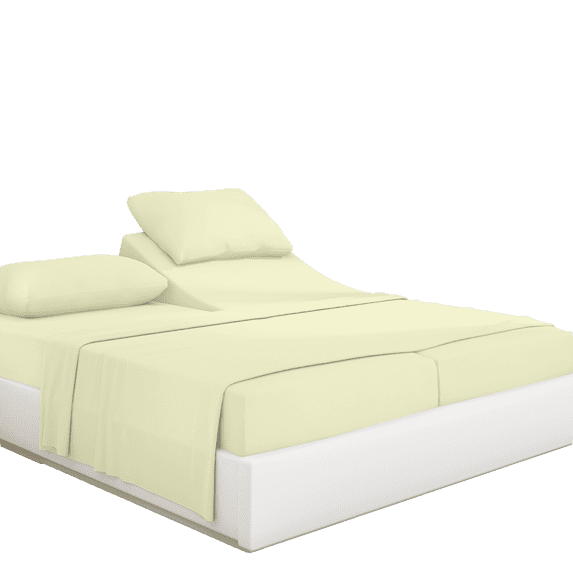 PRATYUX Split Cal-King 5-PC Bed Sheet Set for Adjustable Mattress - 400-Thread Count 100% Soft Breathable Egyptian Cotton, 15" Deep Pockets - Ivory