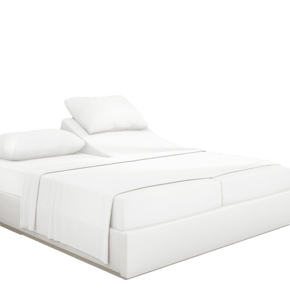 PRATYUX Split Cal-King 5-PC Sheet Set for Adjustable Bed - 1000-Thread Count 100% Organic Cotton, 15" Deep Pockets - White