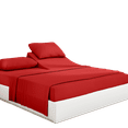thumbnail image 1 of PRATYUX Split Head King Sheet Set - 800-Thread Count 100% Egyptian Cotton - 4-PC Set - 19" Deep Pockets - 34" Split, Burgundy Solid, 1 of 7