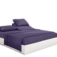 thumbnail image 1 of PRATYUX Split Head King Sheet Set - 700-Thread Count 100% Organic Cotton - 4-PC Set - 15" Deep Pockets - 32" Split, Plum Solid, 1 of 7