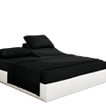 thumbnail image 1 of PRATYUX Split Head Queen Sheet Set - 800-Thread Count 100% Egyptian Cotton - 4-PC Set - 12" Deep Pockets - 30" Split, Black Solid, 1 of 7