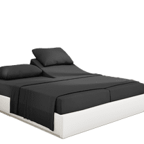 PRATYUX Split Queen 5-PC Bed Sheet Set for Adjustable Mattress - 400-Thread Count 100% Soft Breathable Egyptian Cotton, 18" Deep Pockets - Dark Grey