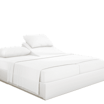 PRATYUX Split Queen 5-PC Percale Sheet Set for Adjustable Bed - 1000-Thread Count 100% Organic Cotton, 10" Deep Pockets - Percale White