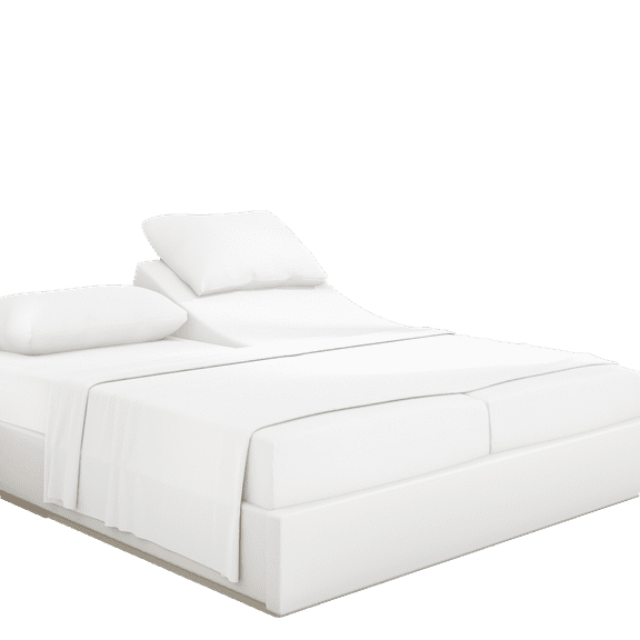 PRATYUX Split Queen 5-PC Sheet Set - 1000-TC 100% Egyptian Cotton, 20" Deep Pockets - White
