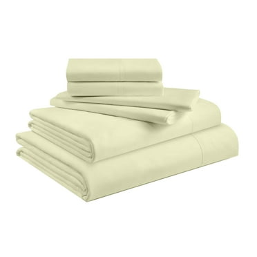 PRATYUX Twin 6-PC Sheet Set 700-TC 100% Egyptian Cotton, 10" Deep Pockets - Ivory