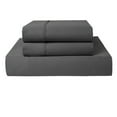 thumbnail image 1 of PRATYUX Twin XL 3-PC (1 Fitted + 2 Pillowcases) Set 400-Thread Count Soft Breathable Sateen Weave Egyptian Cotton, 18" Deep - Dark Grey, 1 of 7