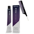 thumbnail image 1 of PRAVANA 1N Black , CHROMASILK Permanent Creme Hair Color with Silk & Keratin Proteins, 3 oz / 90 ml, Chroma Silk Cream Haircolor Dye - Pack of 3 w/ SLEEKSHOP Pin Comb, 1 of 1