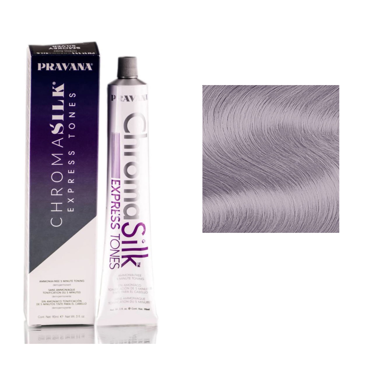 PRAVANA - ChromaSilk Express Tones Hair Color [ SMOKEY SILVER ] 3 Oz. * BEAUTY TALK LA *