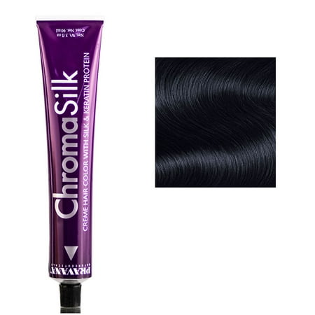 PRAVANA - ChromaSilk Permanent Creme Hair Color [ 1/1N Black ] 3 Oz. * BEAUTY TALK LA *