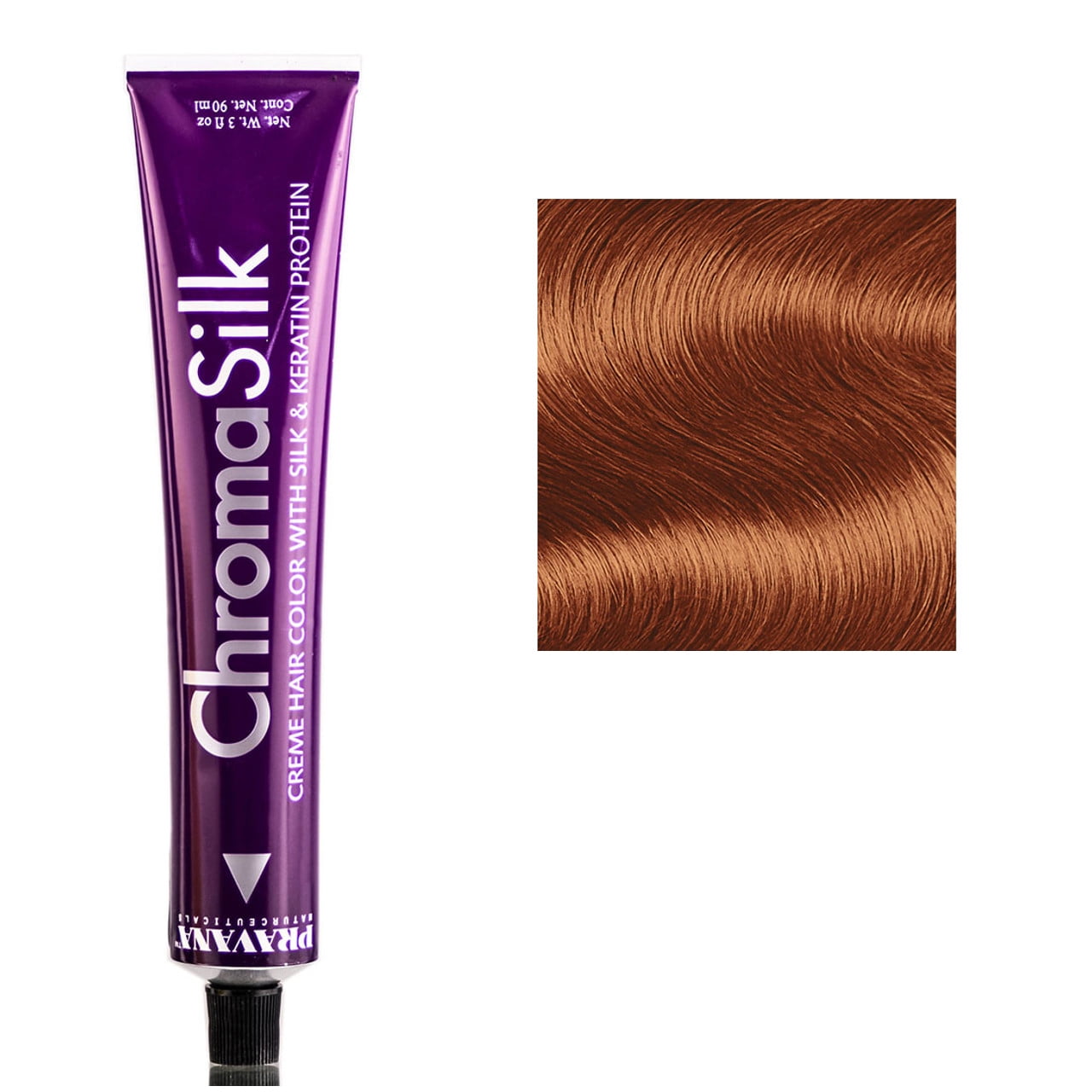 PRAVANA ChromaSilk Hair Color - 7.45/7Cm Copper Mahogany Blonde, 3