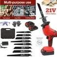 thumbnail image 1 of PRAXO 21V Cordless Reciprocating Saw,Electric Hand Saw Sawzall Cordless with 2 Rechargeable Battery & Fast Charger, 8 Saw Blades for Wood/Metal/PVC Pipe Cutting, 1 of 12