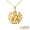 thumbnail image 1 of PRAYING GUARDIAN ANGEL PENDANT NECKLACE IN GOLD (YELLOW/ROSE/WHITE) :  14K  Pendant with 20" chain, 1 of 1