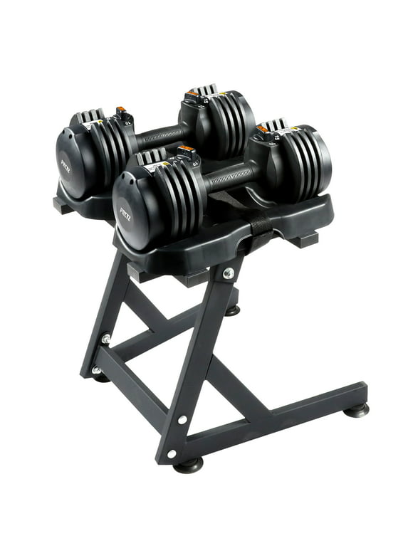 PRCTZ, 10-30lb Quick Select Adjustable Dumbbell Pair with Dumbbell Stand Combo