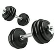 PRCTZ 40lb Adjustable Dumbbell Set, Chrome & Black