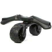 PRCTZ Deluxe Ab Wheel with Rotating Handle, Dual Wheel Abdominal Trainer - Available in White & Black