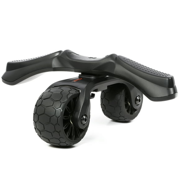 PRCTZ Deluxe Ab Wheel with Rotating Handle, Dual Wheel Abdominal Trainer - Available in White & Black