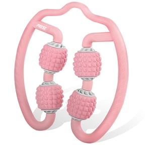 PRCTZ Massage Exercise Foam Roller, 4 Point Handheld Muscle Massager, Paint and Muscle Soreness Relief, Pink