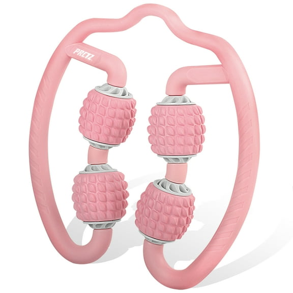 PRCTZ Massage Exercise Foam Roller, 4 Point Handheld Muscle Massager, Paint and Muscle Soreness Relief, Pink
