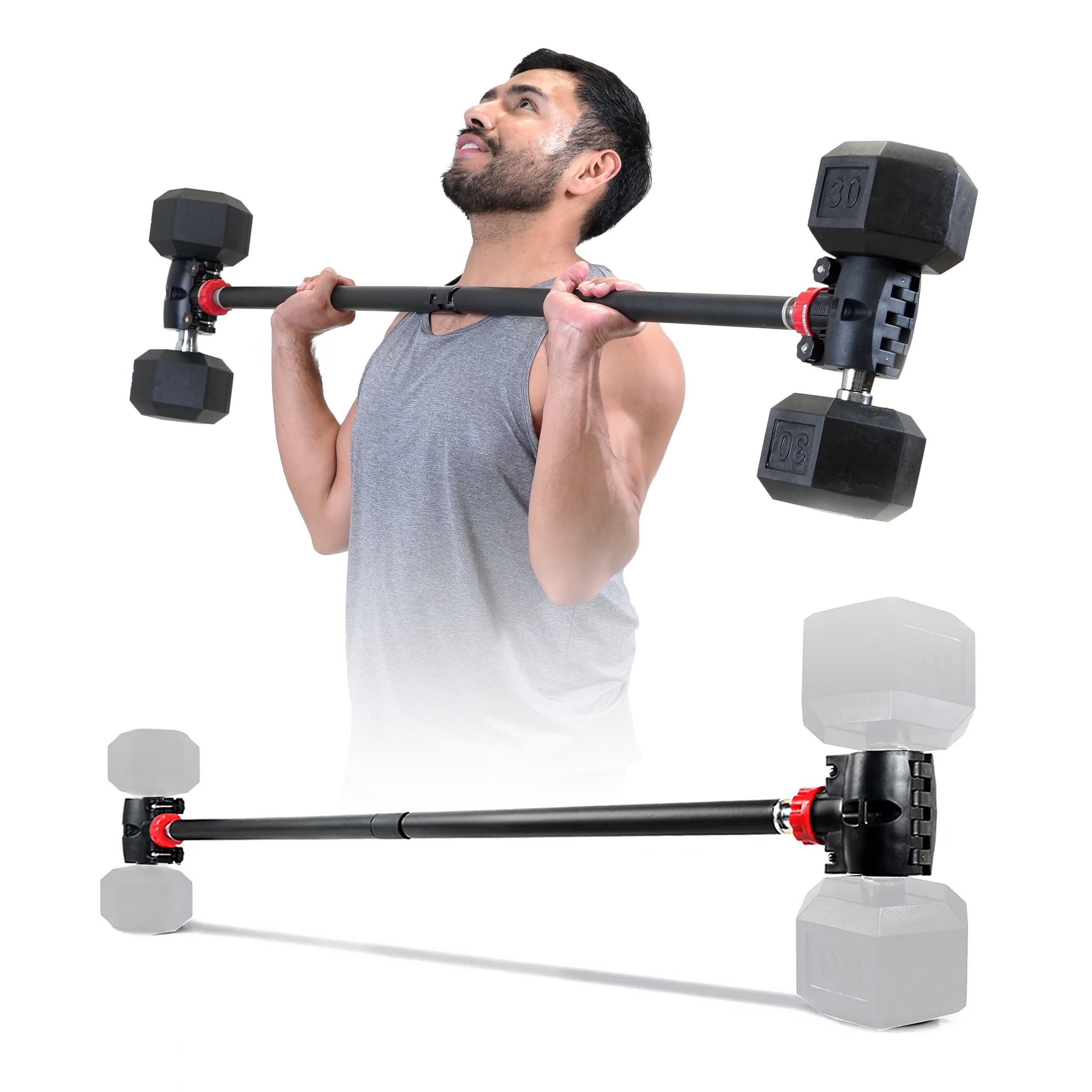 PRCTZ Modular Weightlifting Barbell, Adjustable Du