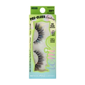IONI Cosmetics PRE-GLUED CLEAR BAND Lash HERA wispy medium crisscross cateye, D-curl 15mm