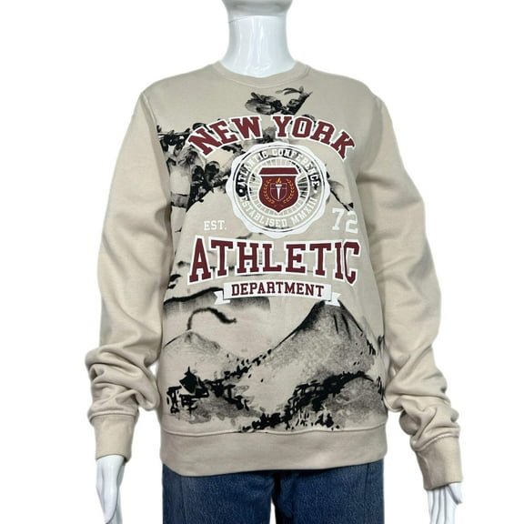 Pre-Owned Blind Rooster Crewneck Long Sleeve Graphic NY Sweatshirt