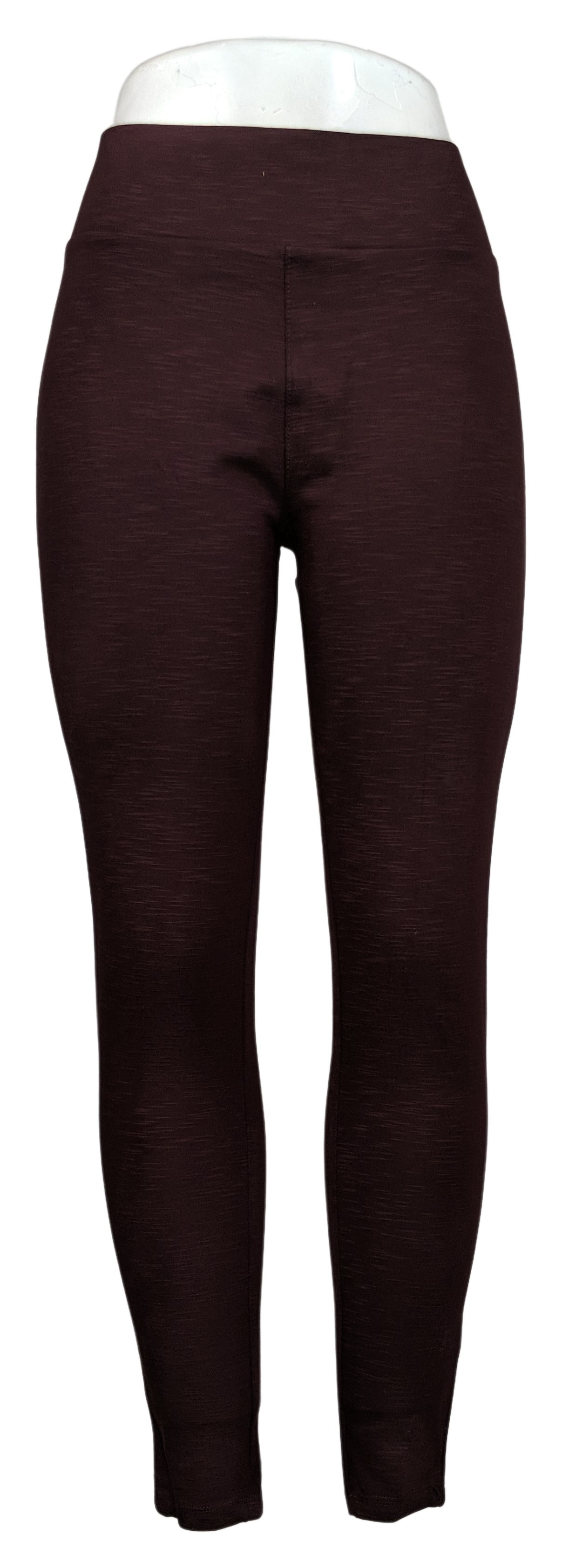 PRE-OWNED Matty M Leggings Sz M High-Rise Slub Knit w/ Pockets Purple  Regular Size 