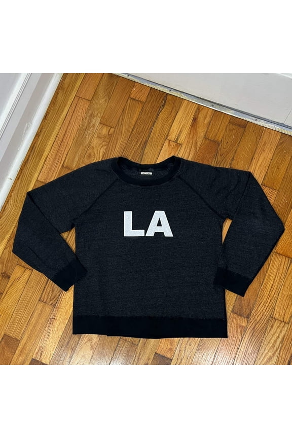 Pre-Owned Monrow Dark Heathered Charcoal LA Sweatshirt