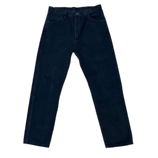 Rustler Black Denim Straight Denim Pants for Men, W29 cotton black type Vintage Second Hand main image 1