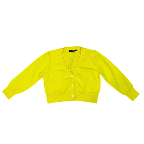 Pre-Owned Urban CoCo Yellow Women's Cropped Cardigan