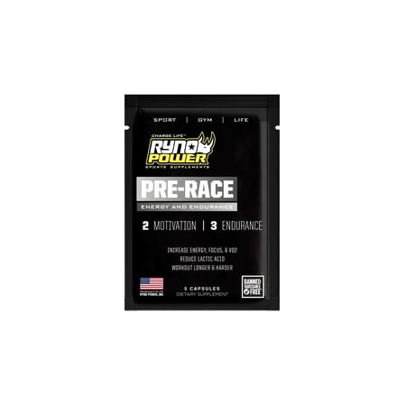 PRE-RACE | Motivation Endurance Supplement Combo Pack | Single Serving (5 Capsules)