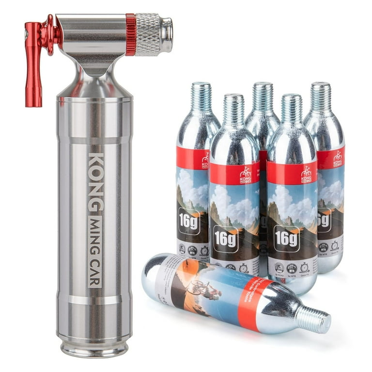 PRE-Set Pressure CO2 Inflator Kits with X 16g 25g CO2 Threaded