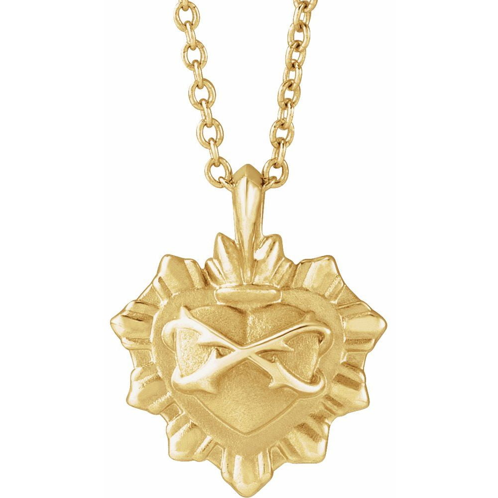 14k Yellow Gold Sacred Heart 18 14k Yellow Gold Sacred Heart 18
