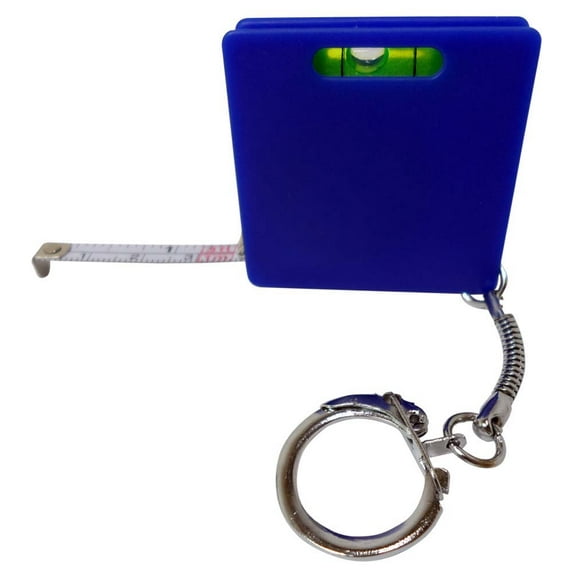 PRECISE (2 Pack) Measuring Tape, Level, & Key Ring Combo Tool | 40" (101.6 cm) Dual Measurement Tape in MM & Inches | 1 3/8" (3.49 cm) Square Case | Essential Tool For On-The-Go Measurements