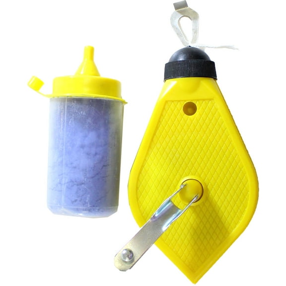 PRECISE 30M Chalk Line Reel | Up to 100 Feet (30.5m) Reach | With Blue Chalk Powder | Easy Hand Crank Retrieval | Perfect for Walls, Floors & DIY Tasks