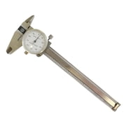 PRECISE 4" 10.2 cm Dial Vernier Caliper | 0.001" Graduation | Stainless Steel & Satin Chrome Finish | 4-Way Measurement | with Plastic Case