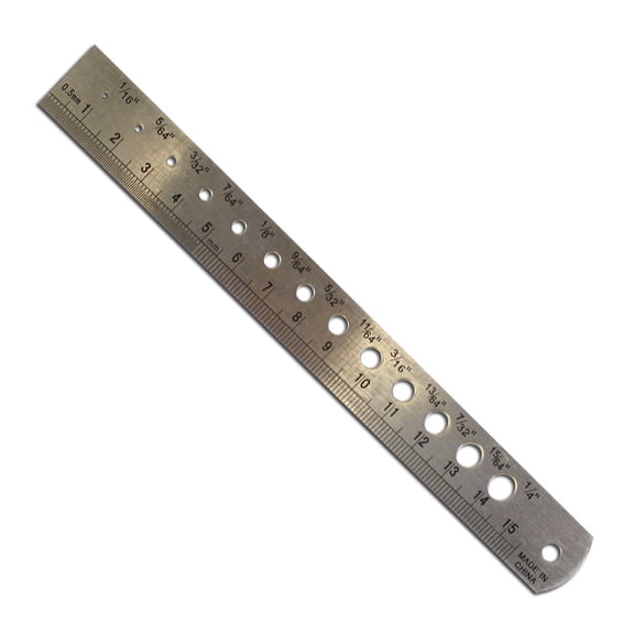 PRECISE 6" (15.2 cm) Steel Ruler | Dual Measurement in Inches & Millimeters | Stainless Steel | Pocket-Sized | Conversion Table on Back