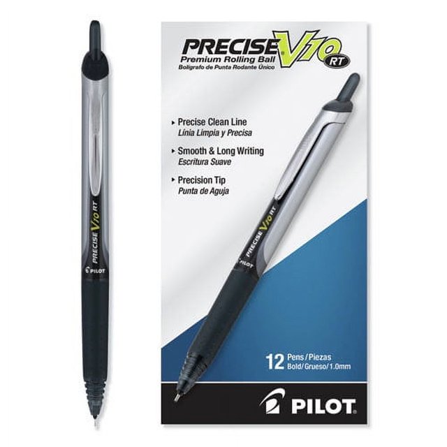 PRECISE, PIL13450, V10 RT Retractable Pen, 1 Dozen